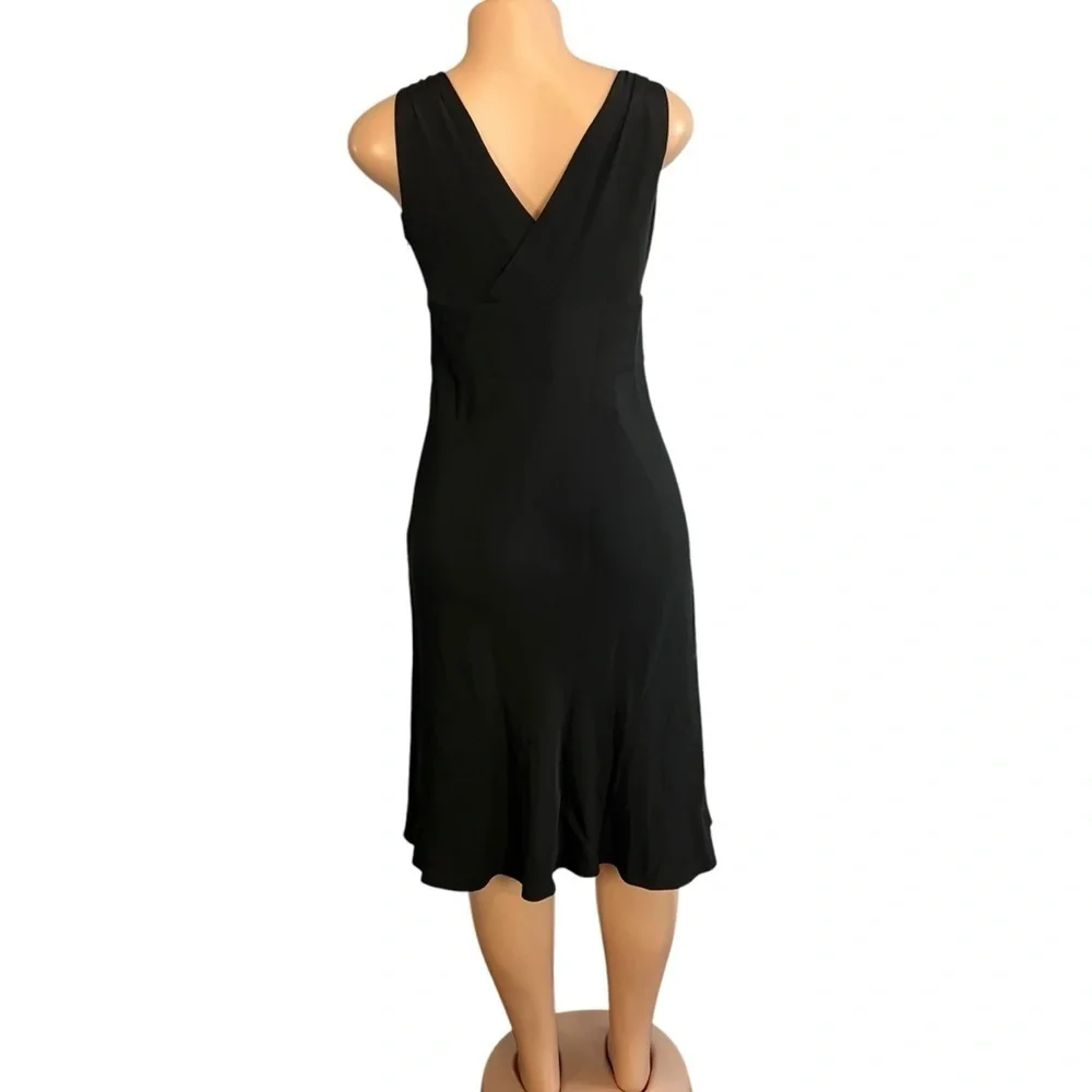J.Crew Elegant Black Sleeveless Silk Midi Dress